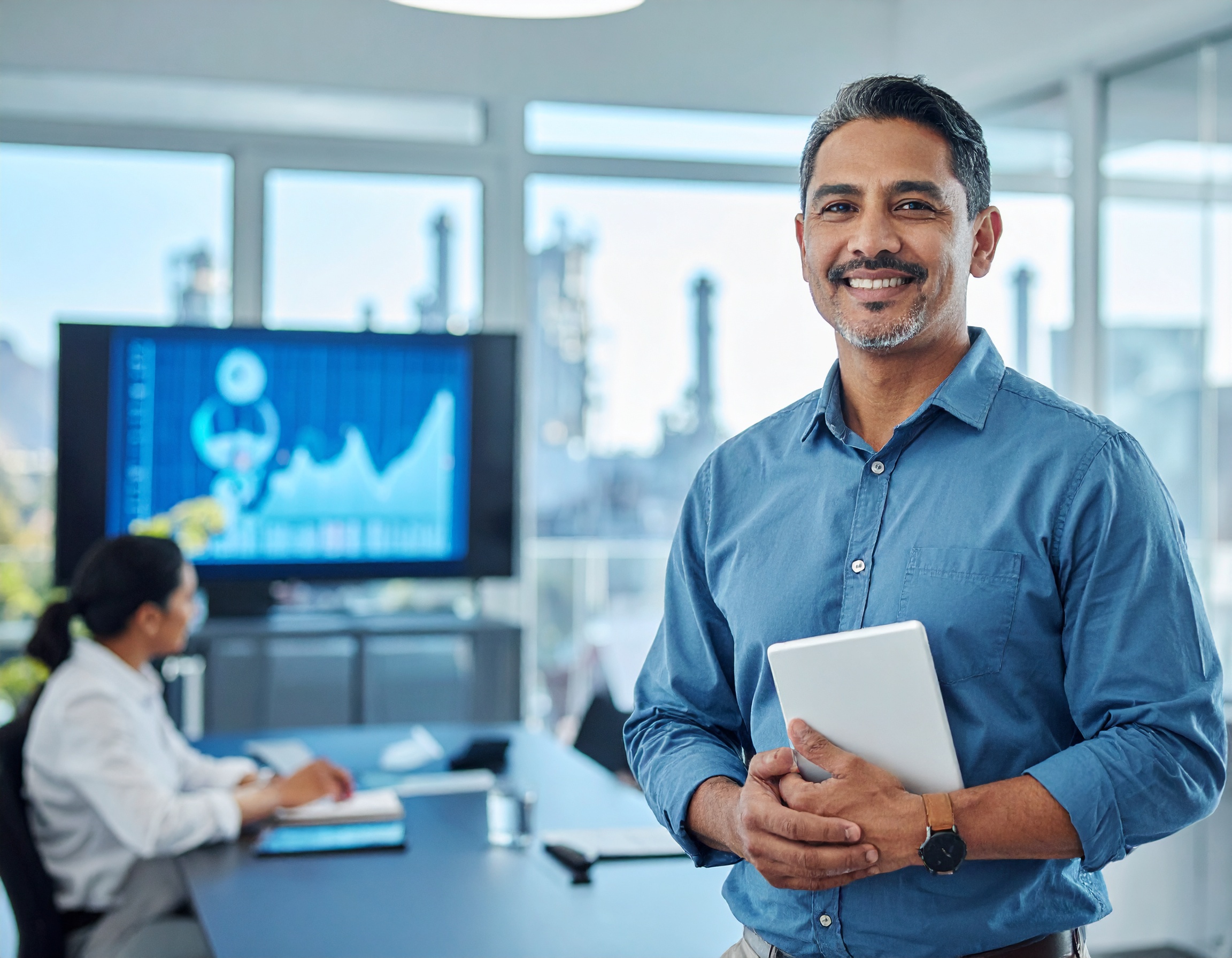 Senior engineering manager presenting